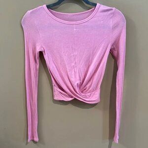 ALO YOGA Cover Long Sleeve Top In Pink